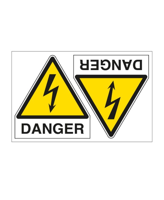 Etichette adesive 'danger'  formato 250x175 mm