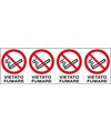 Adesivo 'vietato fumare' da 4 etichette