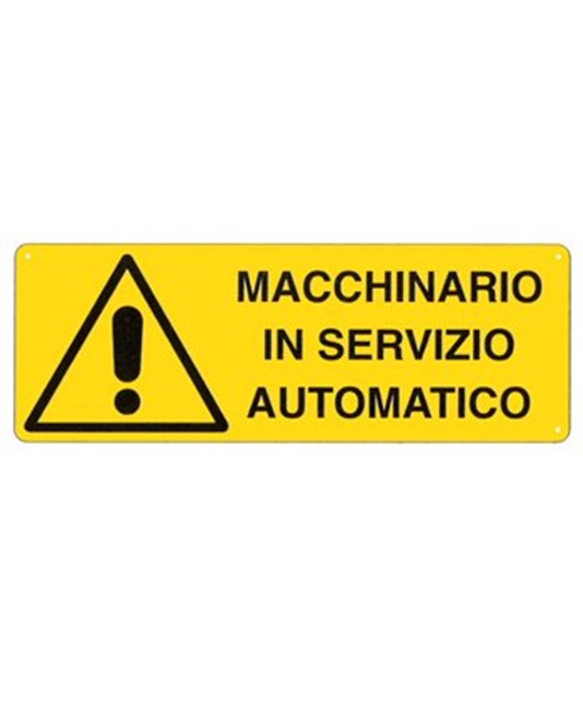 etichette 'macchinario in servizio automatico'