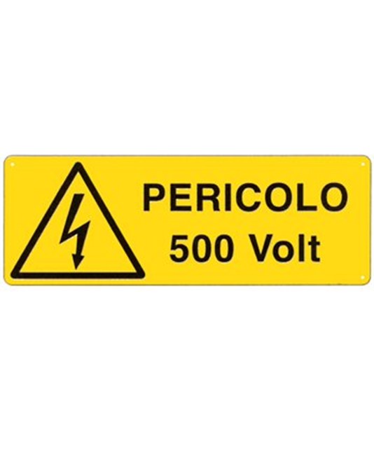 Cartello 'pericolo 500 Volt'