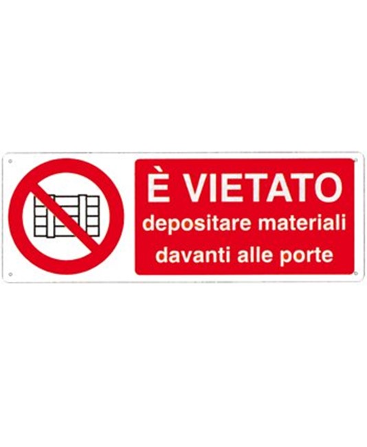 adesivi vietato  depositare materiali davanti alle porte