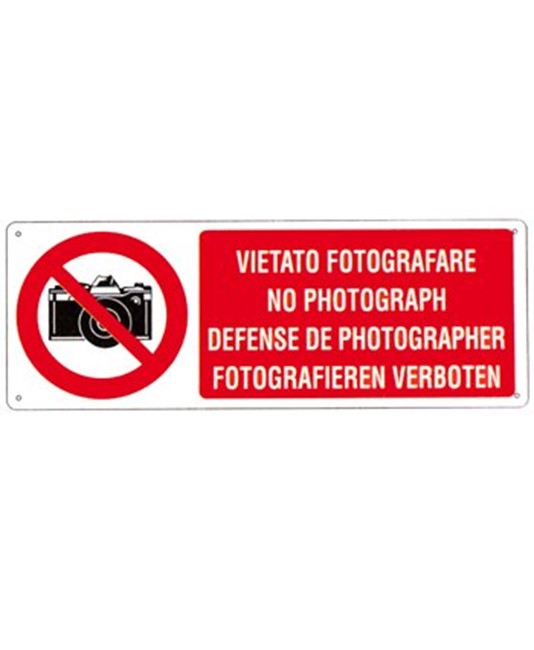 etichette adesive multilingue  vietato fotografare, no photograph