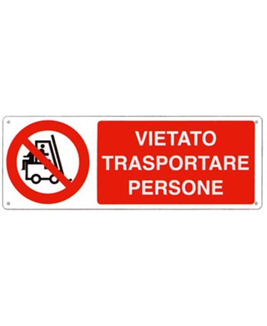 Cartello vietato  trasportare persone