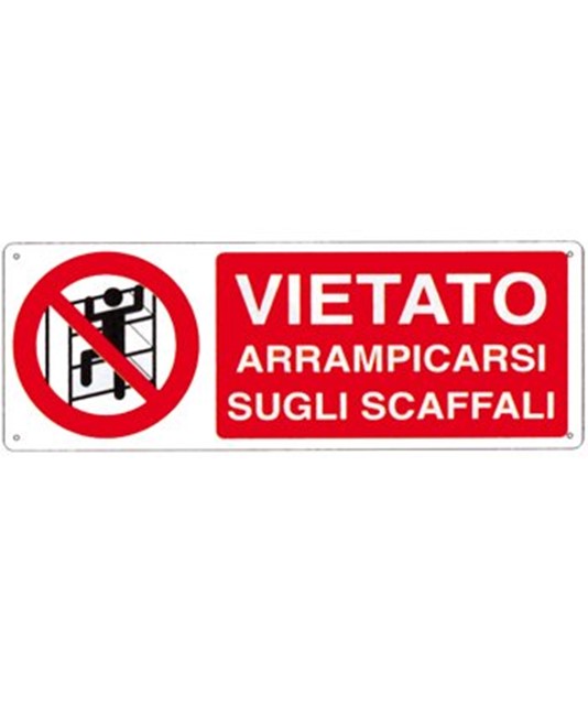 etichette adesive 'vietato arrampicarsi sugli scaffali'