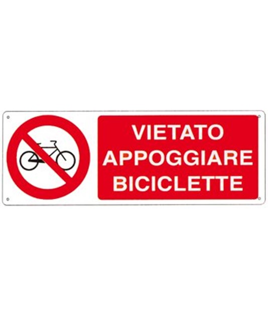 Cartello vietato  appoggiare biciclette