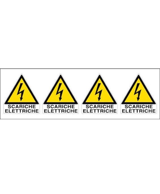 Adesivo 'scariche elettriche' da 4 etichette