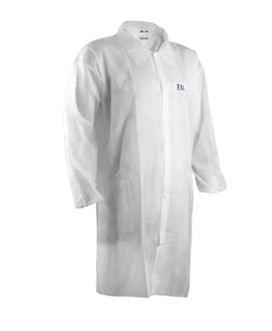 camici monouso in polipropilene con bottoni Coverguard White SPP Coat