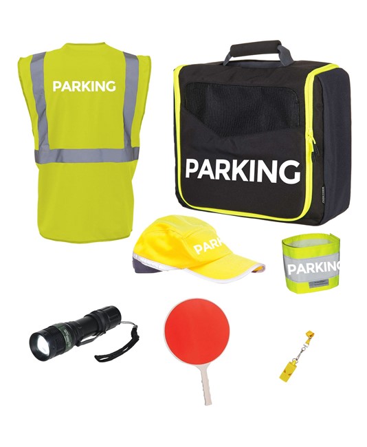 Kit Safemax con articoli per parcheggiatori