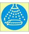 Cartello di obbligo marittimo fotoluminescente con simbolo avviamento acqua