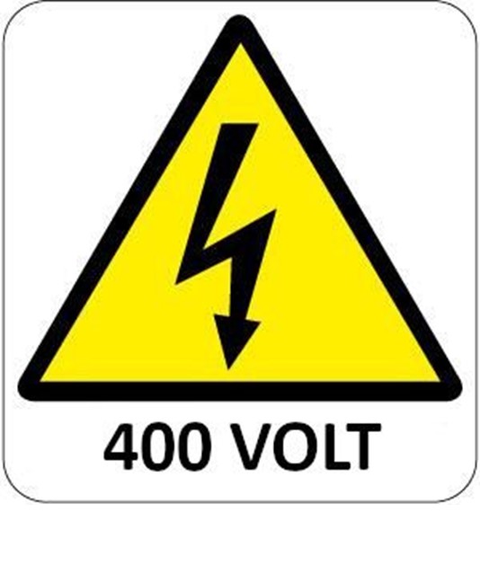 Cartello di pericolo '400 volt'