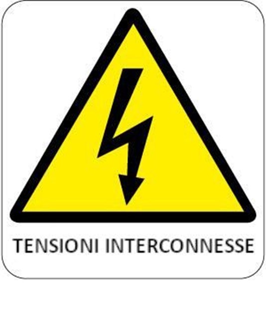 Cartello di pericolo 'tensioni interconnesse'