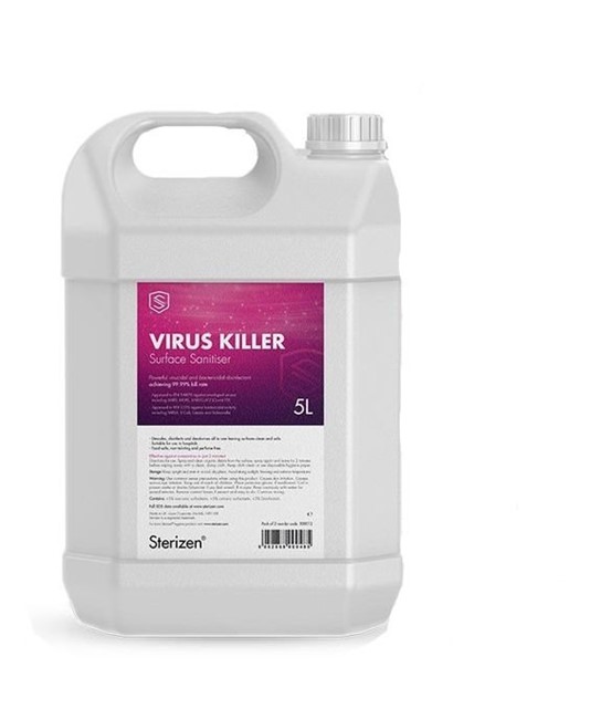 Potente detergente disinfettante virucida e battericida x superfici Conf 5 lt