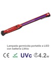 Lampada germicida portatile a luce UV con batteria - efficace contro virus