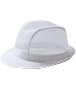 Cappello da lavoro con rete nylon traspirante colore bianco