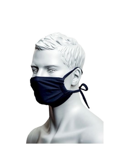 Maschera riutilizzabile in 100% cotone in colore navy