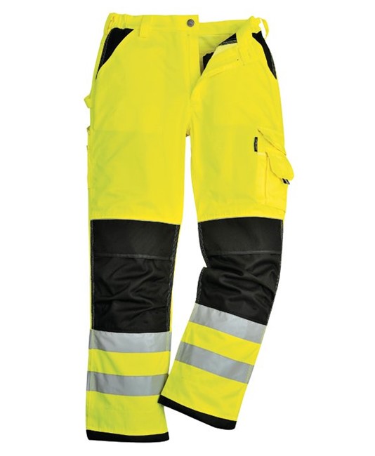 Pantaloni alta visibilità varie tasche colore giallo e nero