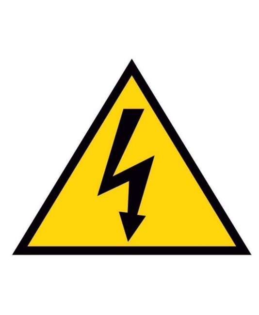 Cartello 'pericolo elettricità' EN ISO 7010 - Lato 140 mm