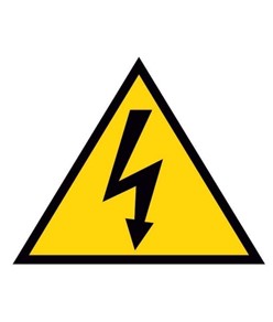 Cartello 'pericolo elettricità' EN ISO 7010 - Lato 140 mm