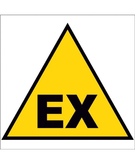 Cartello 'pericolo esplosione EX' in alluminio