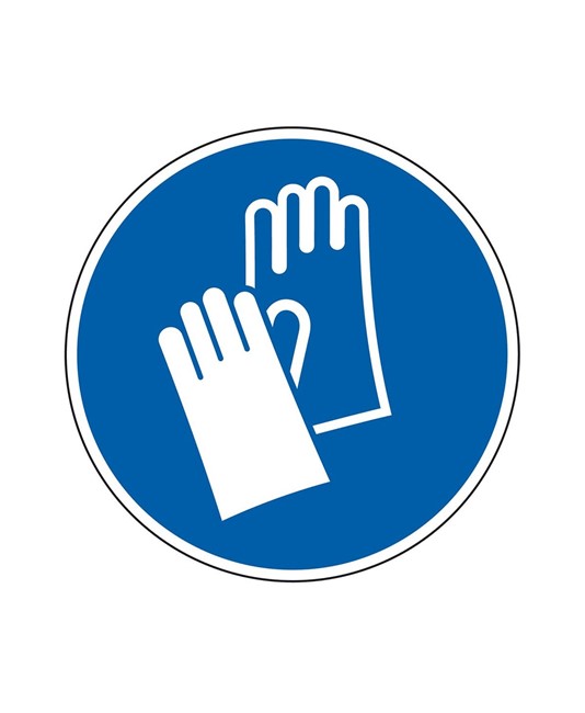 Cartello obbligo  uso guanti protettivi