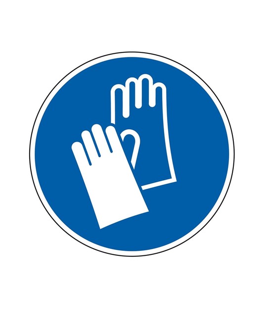 Cartello obbligo uso guanti protettivi