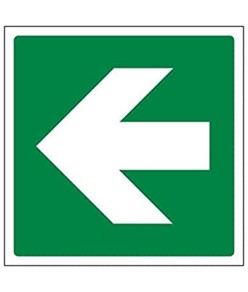 5 adesivi emergenza uscita a sinistra