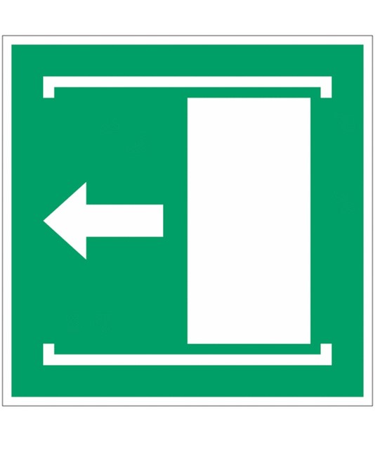 etichette adesive simbolo 'porta scorrevole apertura sinistra'