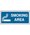 Cartello con scritta 'smoking area'