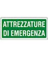etichette adesive scritta 'attrezzature di emergenza'