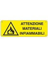 etichette adesive 'attenzione materiali infiammabili'