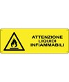 etichette adesive 'attenzione liquidi infiammabili