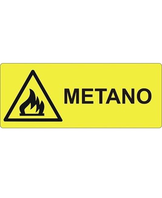 etichette adesive  pericolo metano