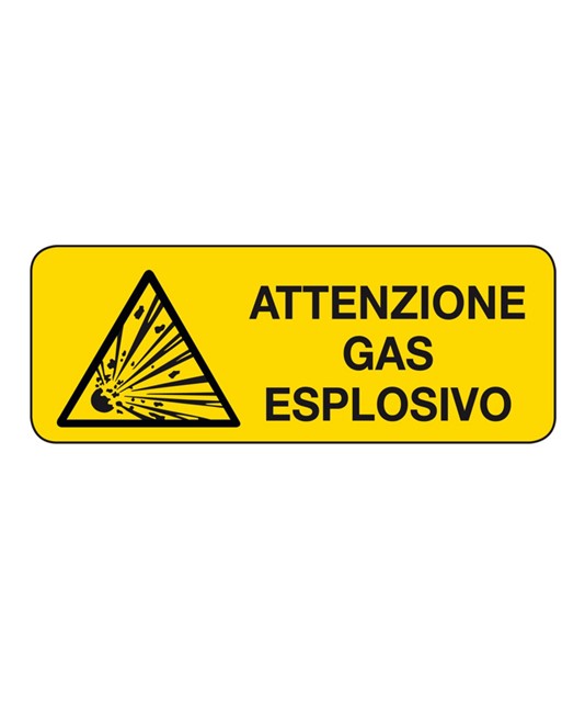 Etichette adesive  attenzione gas esplosivo