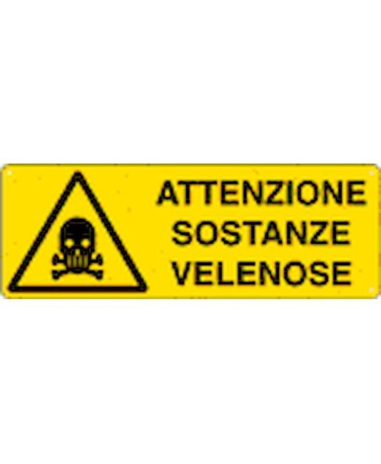 Cartello di pericolo  'Attenzione sostanze velenose'