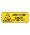 etichette adesive  attenzione liquidi corrosivi