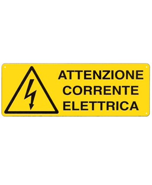 Cartello 'attenzione corrente elettrica'