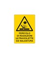 Cartello 'pericolo di radiazioni ultraviolette da saldatura'