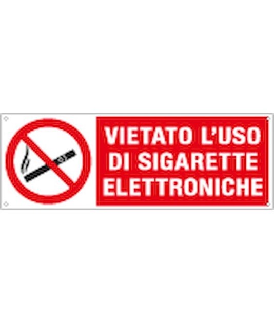 etichette adesive 'vietato l'uso di sigarette elettroniche'