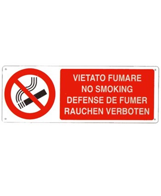 etichette adesive 'vietato fumare' multilingua
