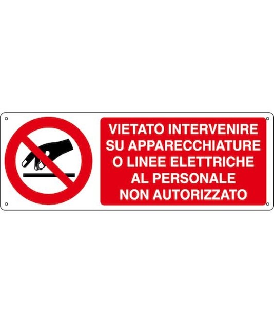 etichette adesive  vietato intervenire su apparecchiature o linee elettriche al personale non autorizzato