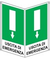 Cartello con simbolo 'uscita di emergenza'