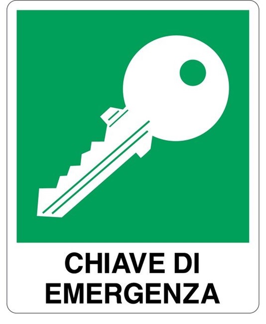 Cartello "chiave di emergenza"