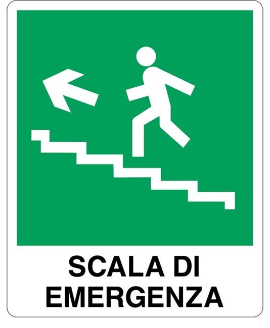 Cartello di emergenza scala di emergenza 'scala emergenza salita sinistra'  EasyFix