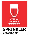etichette con scritta 'Sprinkler valvola N°