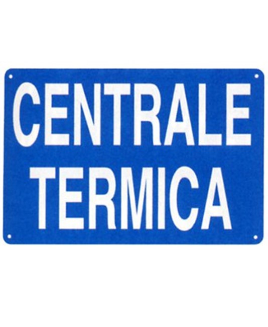 Adesivo indicazione 'centrale termica'