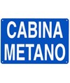 Etichetta adesiva scritta 'cabina metano'