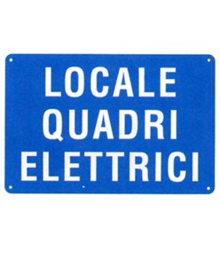 Cartello 'locale quadri elettrici'
