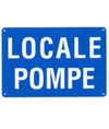 Cartello informativo 'locale pompe'