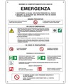 Cartello 'norme di comportamento in caso di emergenza'