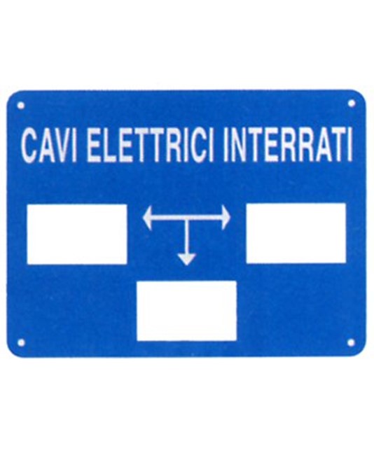 Cartello informativo 'cavi elettrici interrati'